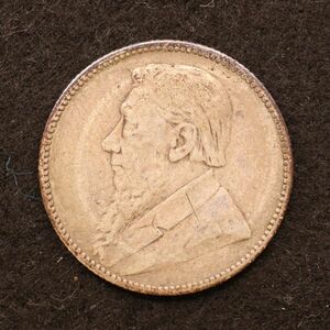 南アフリカ共和国 1シリング銀貨（1894）5.65g,23.7mm[E4078]コイン