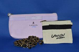  LANVIN en Bluｅ　ランバン　オン　ブルー・クッション入りポーチとチェーン付きミニバッグの２点（共に未使用品）