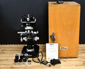 NY4-125【現状品】Nikon　MICROSCOPE　MODEL S　ニコン　顕微鏡　実体顕微鏡　生物顕微鏡　実験　研究　機材　動作未確認　中古品　保管品