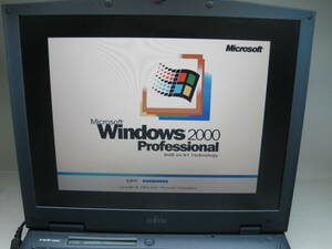 すぐ使えます Windows 2000 Professional　映りと外観きれい　メモリー・HDD増設 シリアル・パラレル端子付　富士通686NU　