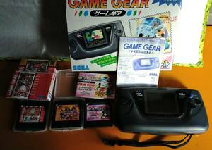 【中古・ジャンク】 SEGA GEME GEAR ＋ ソフト３本