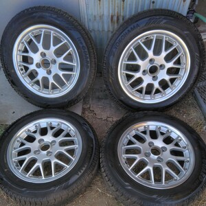 VW純正 BBS RS772リムポリッシュ仕様6Jオフセット45 4穴4本175/65R15ヨコハマiG60バリ山 アクア ポルテ ヴィッツ ヤリス ルーミー タンク