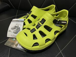 未使用 保管品 SHIMANO 29cm フィッシング サンダル 釣り 釣具 磯靴 軽量 耐滑性 通気性◎ 春夏 メンズ マリン イエロー アウトドア