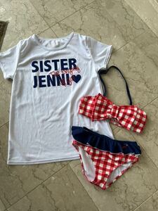 シスタージェニィ JENNI★ビキニ水着 セパレート＆Ｔシャツセットアップ150USED♪ｃ