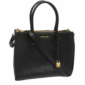 美品 定価58,320円◇MICHAEL KORS MERCER(マーサー) 2way ショルダーバッグ チャーム付き レディース マイケルコース ブラック