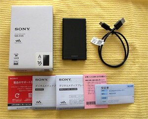 即決・送料無料・美品・付属品あり）SONY ソニー WALKMAN ウォークマン NW-A105 16GB 保護フィルム付 ハイレゾ対応 動作確認・初期化済