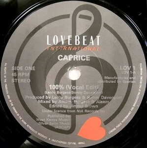 【7inch】CAPRICE / 100%■Boogie Disco Funk Soul 【７インチ】