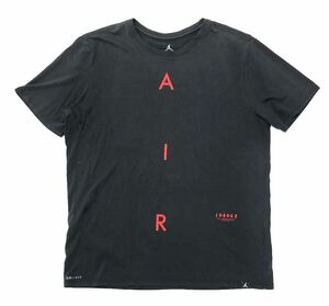 衝撃プライス！【XL！】【アスリート待望モデル！】【AIR JORDAN エアジョーダン】オリジナルロゴ 半袖Tシャツ ブラック N-O37