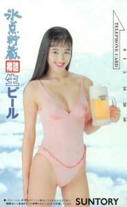 ★女性モデル　ハイレグ　サントリー樽詰生ビール★テレカ５０度数未使用po_316