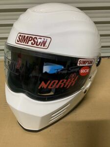 SIMPSON シンプソンヘルメット アウトロー OUTLAW ホワイト60㎝　国内仕様　シールドおまけ付き