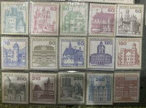 外国切手 西ドイツ　城シリーズ２１種