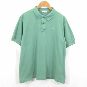 80s LACOSTE フランス製 ワンポイント ポロシャツ 5191L size6/フレンチ ラコステ ヴィンテージ 古着 0103