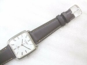 1975年希少角型高級シチズンクリストロンローマ数字ダイヤルクオーツ腕時計動品　U863