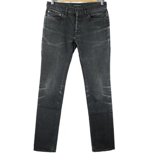 ■LOUNGE LIZARD ラウンジリザード 6739 CHINTZ FINISH DENIM WASH SUPER SLIM / 日本製 メンズ ブラック ストレッチ デニムパンツ size 1