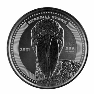 [保証書・カプセル付き] 2021年 (新品) コンゴ「ハシビロコウ」純銀 1オンス 銀貨