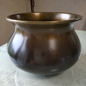 茶道具 建水 銅製　茶こぼし　金属工芸　唐銅　 保管美品