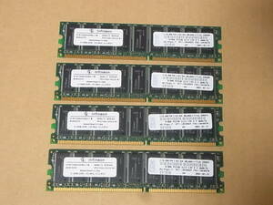 ◆IBM純正パーツ Infineon DDR266 PC-2100E 512MBx4枚セット 合計2GB (DDR857)