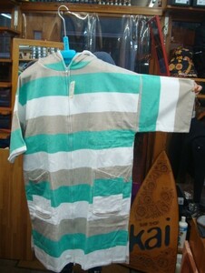 展示品！新品IGNITE FULL ZIP UP PONCHO(イグナイトフルジップアップポンチョ）BORDER(WHT/GRY/TEAL)