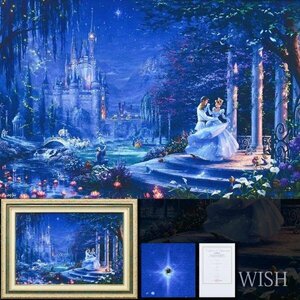 【真作】【WISH】トーマス・キンケード Thomas Kinkade「シンデレラ 星影のダンス(LW)」ジクレー キャンバス仕様 ◆ディズニー #24042117