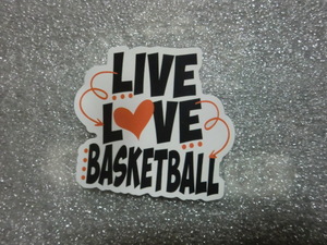 バスケットボール LIVE LOVE BASKETBALL ステッカー