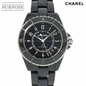 シャネル CHANEL J12 38mm H5697 メンズ 腕時計 デイト ブラック セラミック 裏スケルトン 自動巻き ウォッチ 90233129