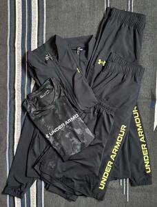 UNDER ARMOUR 新品未使用NEWMODEL UAフレッシュウーブン フルジップ ジャケット・UAフレッシュウーブン パンツトレーニングウェア６セット