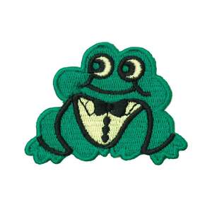 アイロンワッペン タキシードカエルくん カエル キャラクター かわいい デザイン 簡単貼り付け アップリケ 刺繍 裁縫