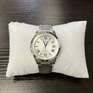 1000円スタート【中古美品】CITIZEN シチズン 腕時計 Watch EXCEED エクシード アクセサリー 小物 白文字盤 クォーツ quartz