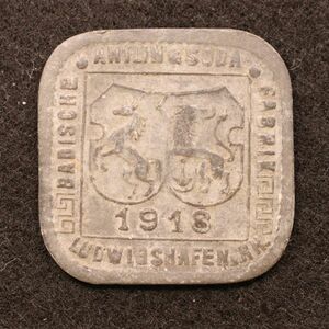 【金属製ノートゲルド】ドイツ 1910-20年台 緊急コイン【43】[E3493]　　