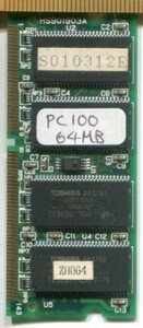 【東芝】64MB-PC100-144pin SDRAM SO-DIMM 