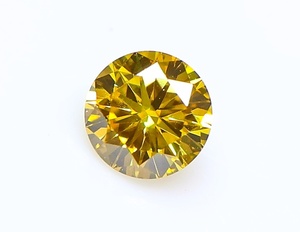 【１００円～】0.114ｃｔ 天然ダイヤ FANCY DEEP ORANGY YELLOW（ナチュラルカラー）SI1