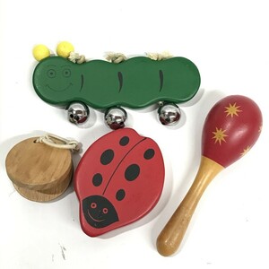 kp baby 楽器 知育玩具 マラカス 木のおもちゃ カスタネット ベビー 赤ちゃんのおもちゃ　D0205-19