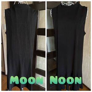 美品 ☆ Moon at Noon ☆ ノースリーブ マーメイド風 ロング丈 ワンピース BLACK / M~Lサイズ レディース 