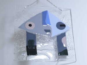 戸口ツトム「立っているよ」ガラスアート / 硝子アート 壁掛け オーナメント