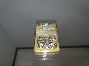 ZIPPO メンズダイヤモンド　メタル貼り　シリアルナンバー有り　1996年製