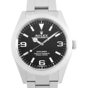 ロレックス エクスプローラーI 後期型 ホワイト369 214270 ブラック ランダム番 中古 メンズ 腕時計