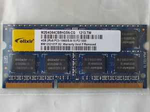 ジャンク Elixir M2S4G64CB8HG5N-CG 4GB DDR3-SDRAM PC3-10600S メモリ 中古品
