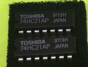 東芝　TC74HC21AP ２回路４入力ＡＮＤ 2個 BOX164-2