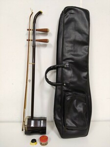 二胡 ソフトケース付き 中国楽器 弦楽器 民族楽器 ジャンク品（O2）