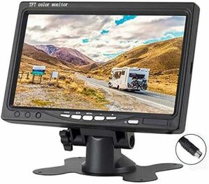 7インチ OBEST 7インチオンダッシュ液晶モニター ２４～１２Ｖ対応 リモコン切替可能 電源直結式 バックカメラ 映像２系統入