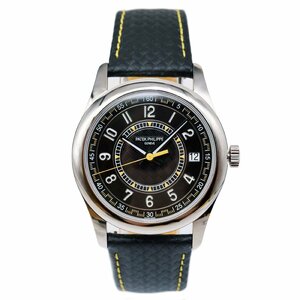 Patek Philippe/パテック フィリップ Calatrava カラトラバ Ref.6007G-001Black Yellow K18ホワイトゴールド メンズ 腕時計 #HK10856