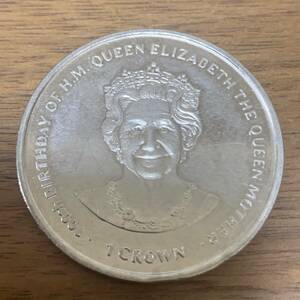 大型コイン ★ エリザベス女王 1クラウン 極美品 コ32