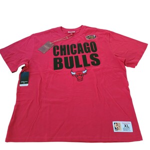  訳あり 未使用品 mitchell&ness ミッチェルアンドネス Tシャツ 半袖Tシャツ レッド 赤 シカゴ・ブルズ Chicago Bulls