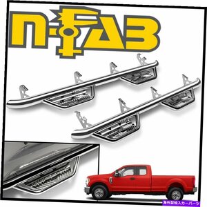 Nerf Bar n-fab nerf bars podium ssドロップステップバーフィット2017-2019フォードF-250 F-350スーパーキャブ N-FAB Nerf Bars Podium S