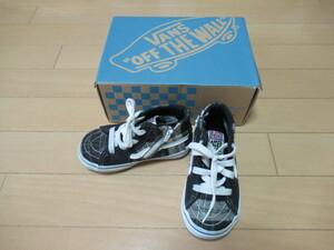 VANS バンズ◆ハイカットスニーカー◆チェック◆ブラック◆16.0