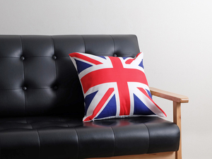 国旗 クッションカバー 45×45cm イギリス インテリア 雑貨 小物 プリント 正方形 モダン シンプル 枕 座布団 ソファ ベッド リビング 寝室