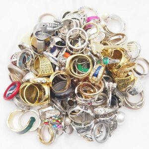 R0505 リング 指輪 まとめて 500g以上 セット 真珠 パール シルバー カラーストーン多数 大量 1円