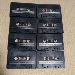 ジャンク　TDK　使用済み　カセットテープ　SA 90 54 46　計8本　ソニー　当時物　昭和レトロ　ハイポジション