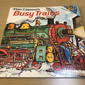 Busy Trains／古い絵本　洋書／ソフトカバー／ヴィンテージ　洋書