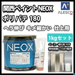 関西ペイント NEOX ポリパテ 180 1kgセット/遅乾 仕上用 板金/補修 Z25